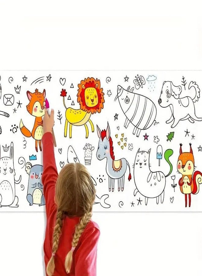 ZURITY Drawing Paper Roll for Kids, Art Paper Crafts Gift for Class Home, Large Coloring Poster for Toddlers, (30X300 CM)(Pack of 1) - Image 5